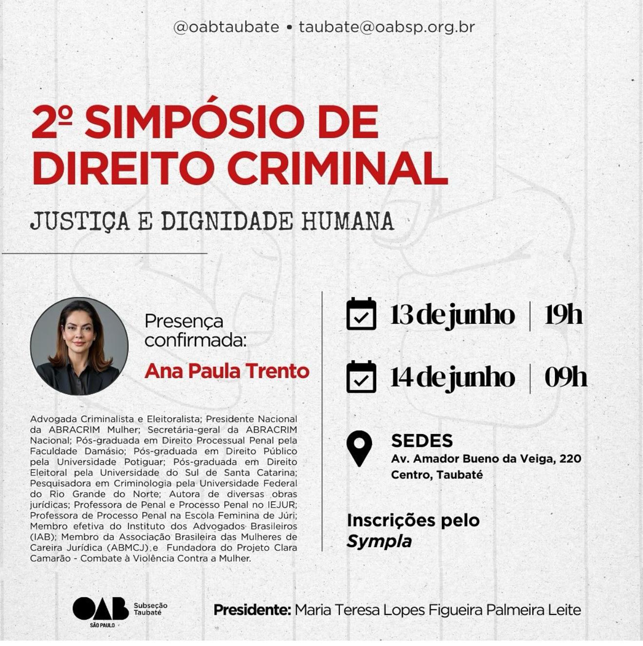 2º simpósio de direito criminal